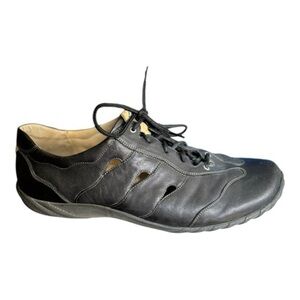 Durea Black Leather Shoes Size 9.5 Men's Lace Up Comfort Shoes